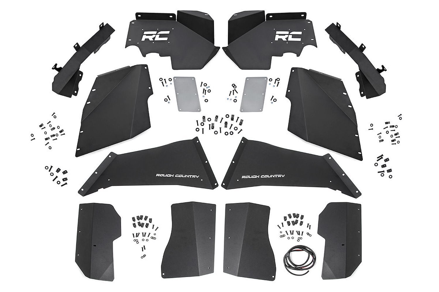10511 Front and Rear Steel Inner Fenders / Fender Liners Combo