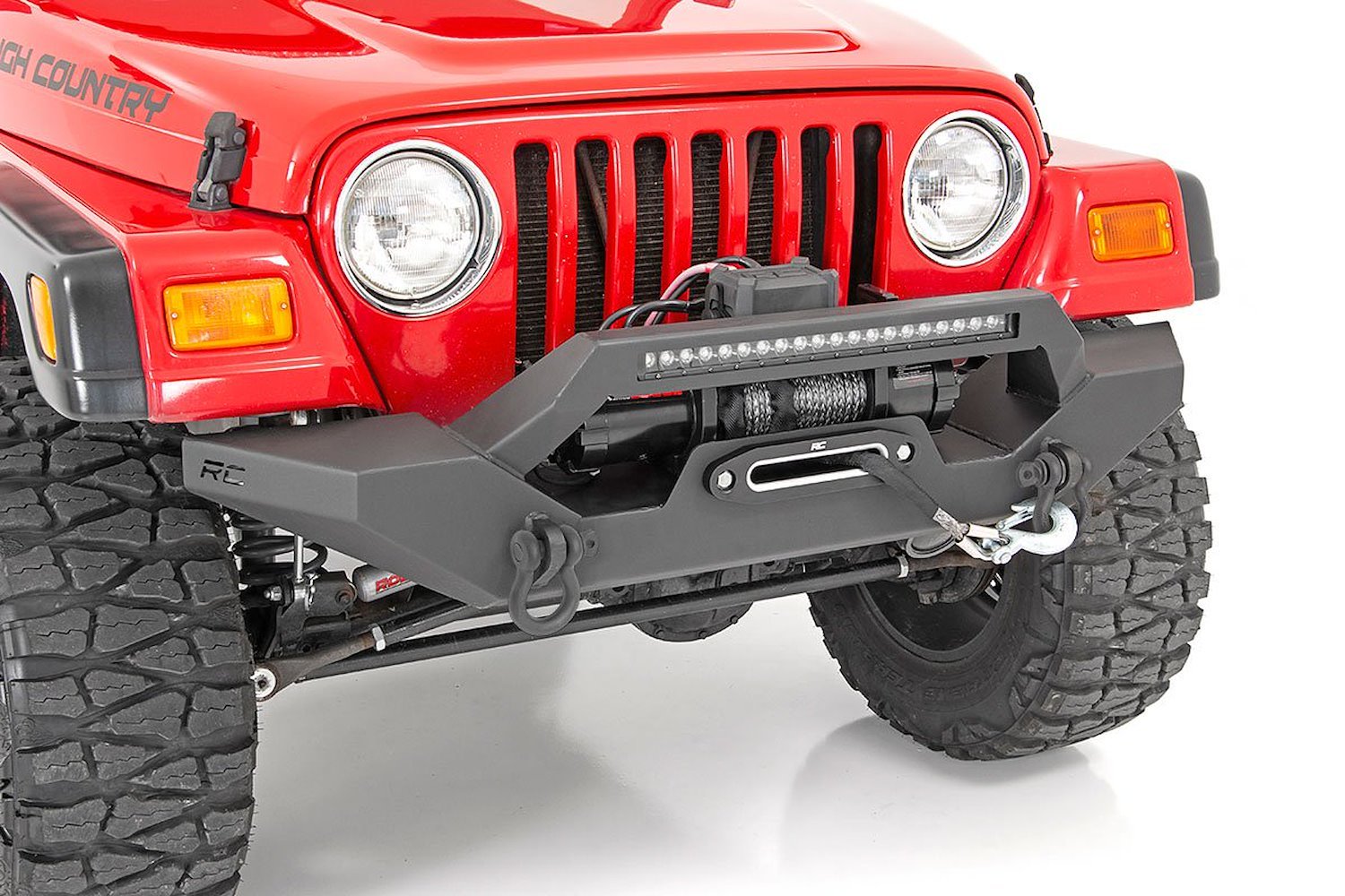 10595 Jeep Full Width Front LED Winch Bumper