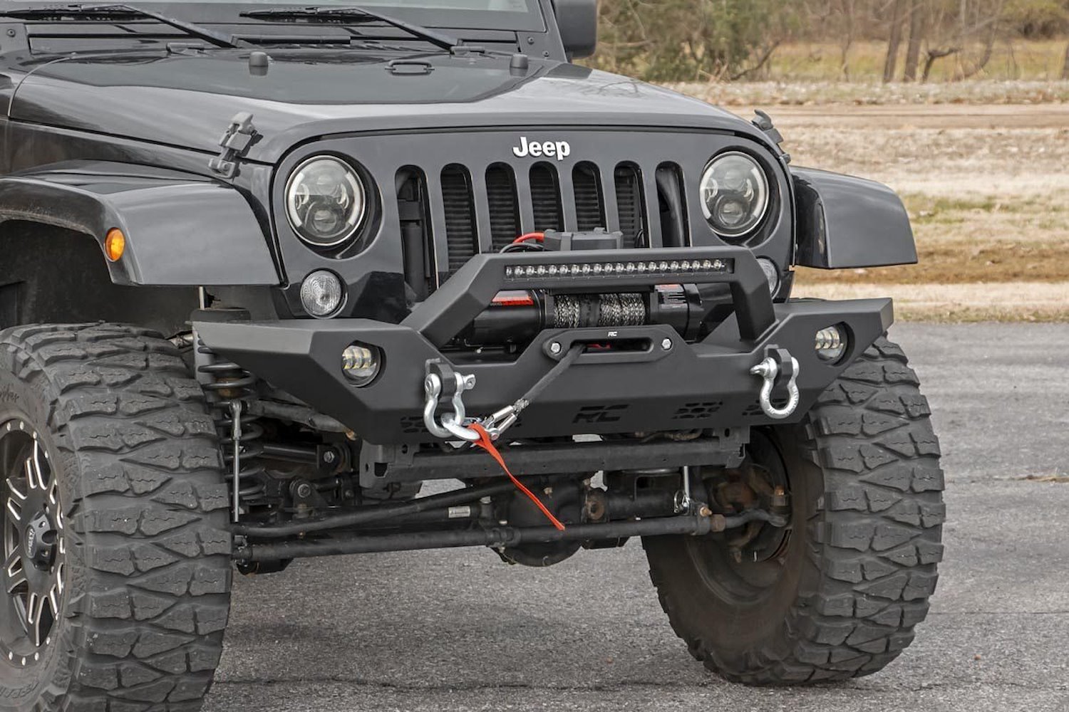 10596 Jeep Full Width Front LED Winch Bumper