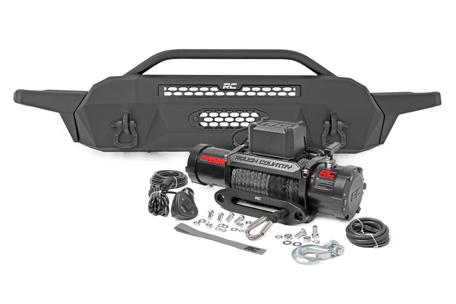 10716 Front Bumper, High Clearance, 12000-Lb Pro-Series Winch,