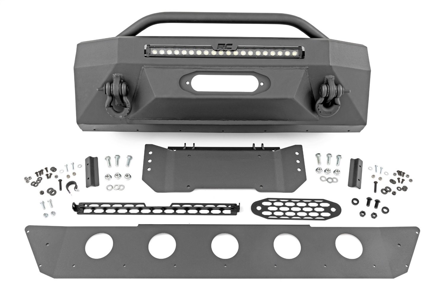 10744 Front Bumper, Hybrid, 20" Blk LED, Fits Select Toyota 4Runner 2WD/4WD