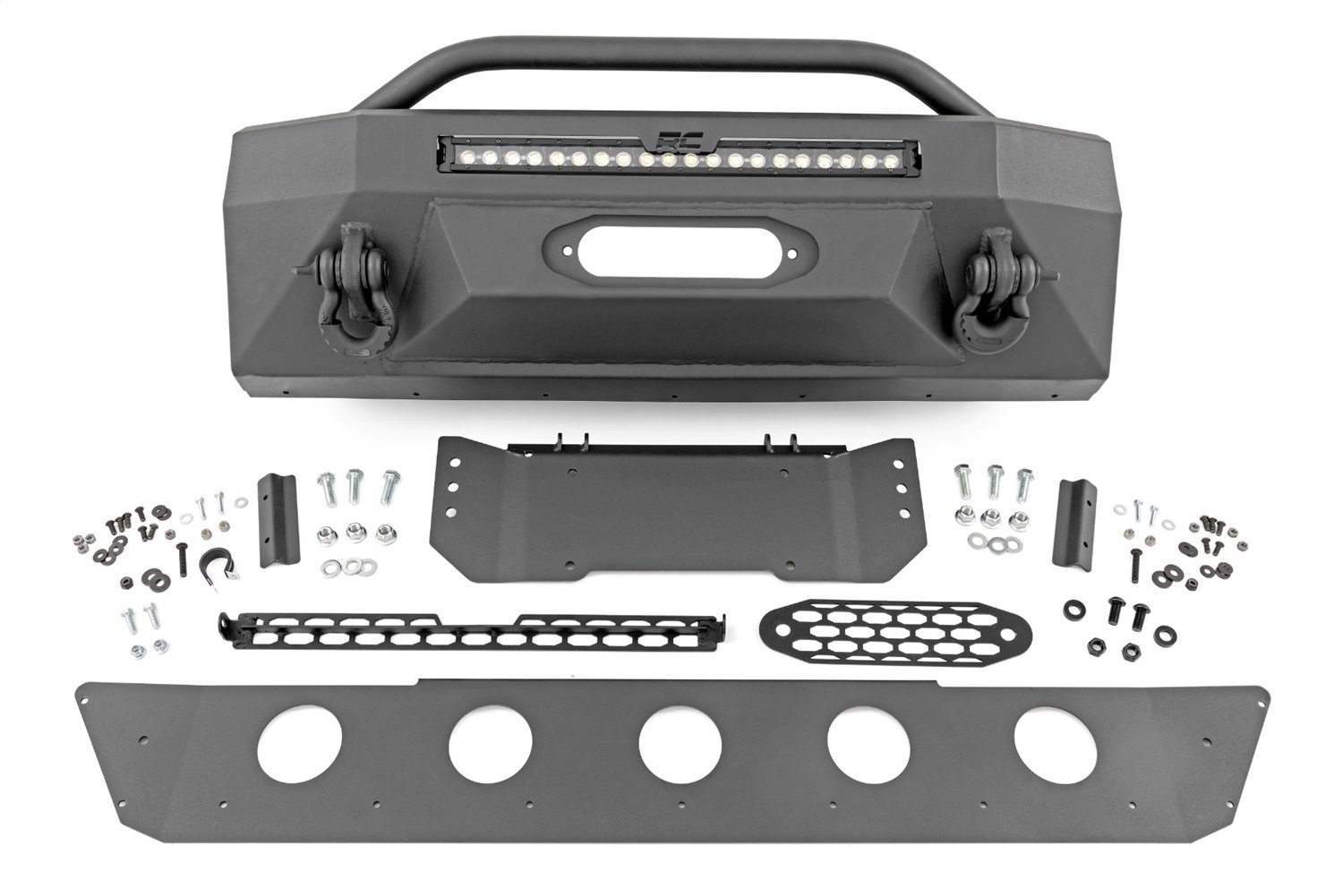 10745 Front Bumper, Hybrid, 20" Blk DRL, Fits Select Toyota 4Runner 2WD/4WD