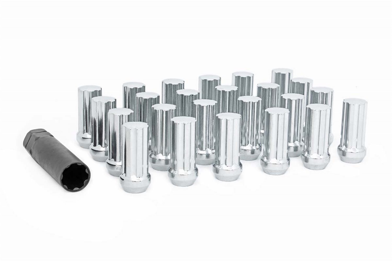 1212524CH Lug Nut Set, M12x1.25, 24 Qty, Chrome