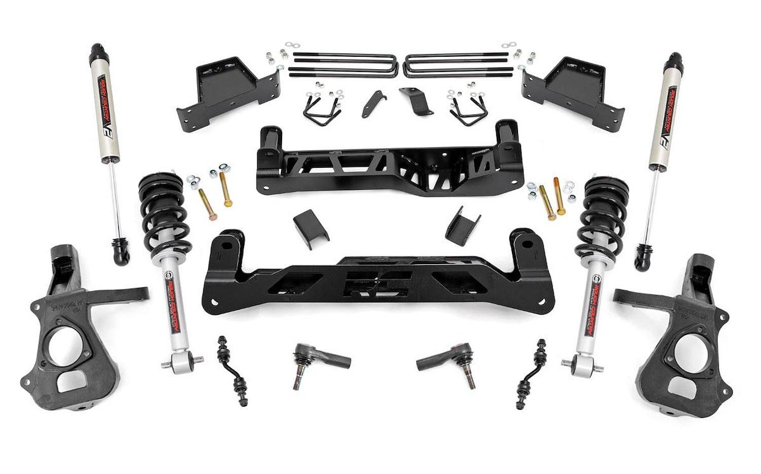 18771 7in GM Susp Lift Kit, Lifted Struts & V2 (14-18 1500 PU 2WD, Alum/Stamped Steel)