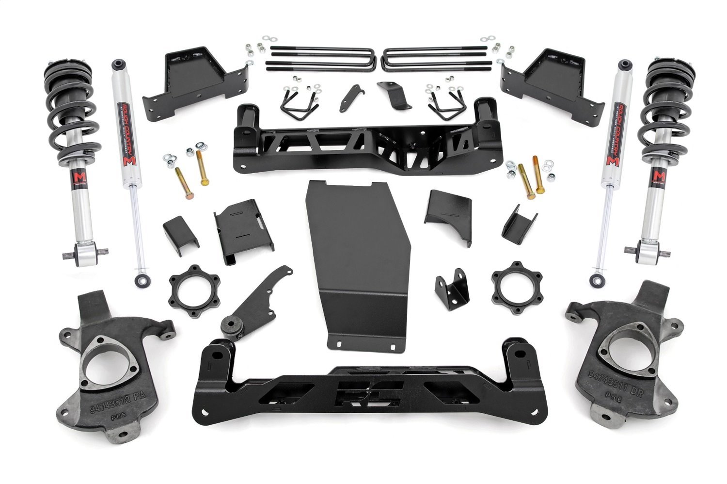 22641 Suspension Lift Kit w/Shocks; 6 in. Lift; Incl. Lifted Knucles; Front/Rear Crossmembers; Upper Strut Spacers; CV Spacers;