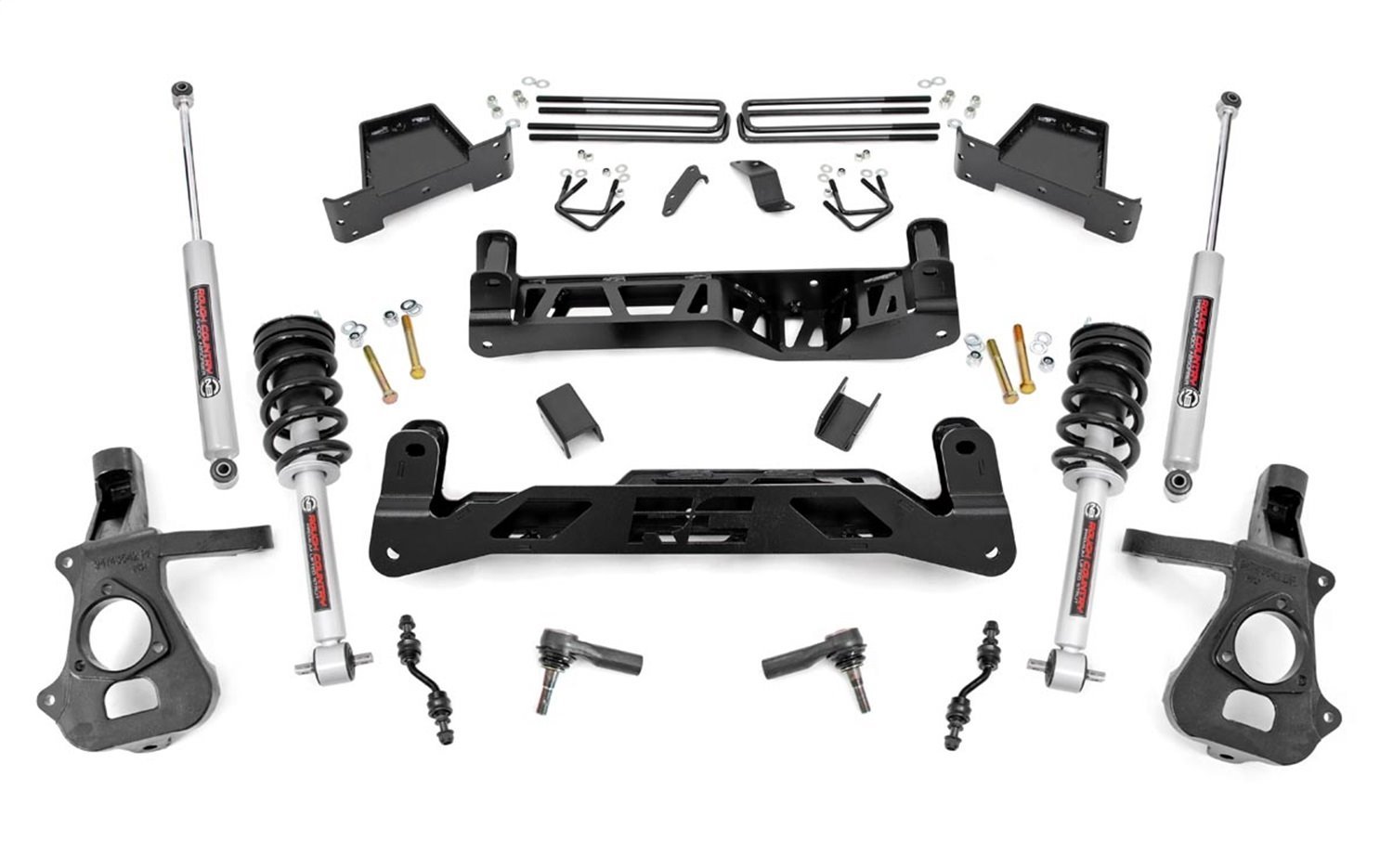 23733 7in GM Suspension Lift Kit, Lifted Struts (14-18 1500 PU 2WD, CastSteel)