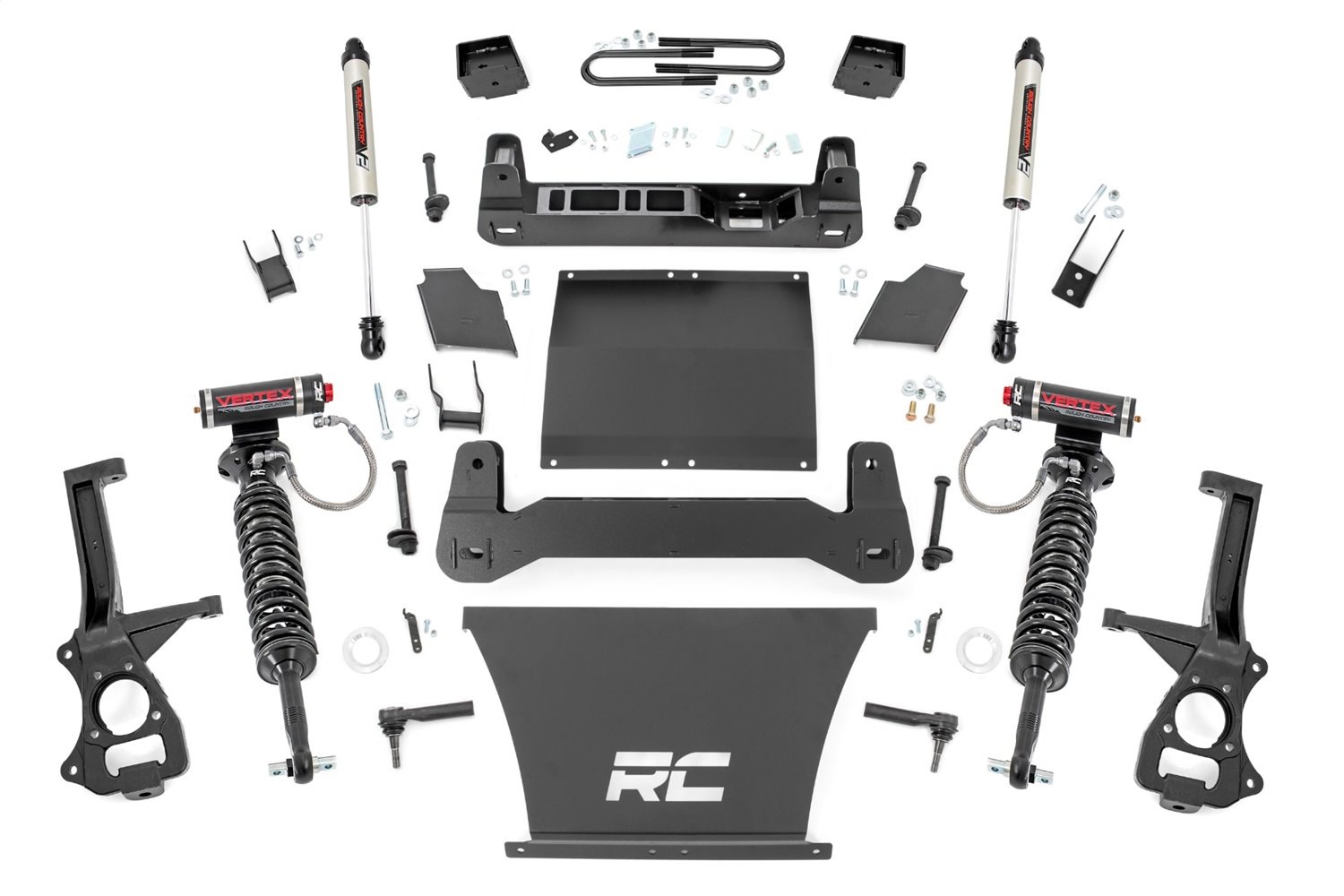 26657 Suspension Lift Kit w/Shocks; 6 in. Lift; Incl. Lifted Knucles; Front/Rear Crossmembers; Upper Strut Spacers; Mono-Leaf Sp