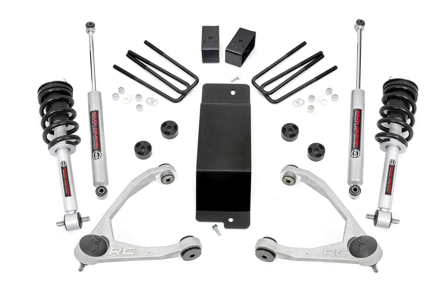 27731 3.5in GM Susp Lift Kit w/Upr Cntrl Arms, N3 Struts and Shks (07-13 1500 PU 4WD)