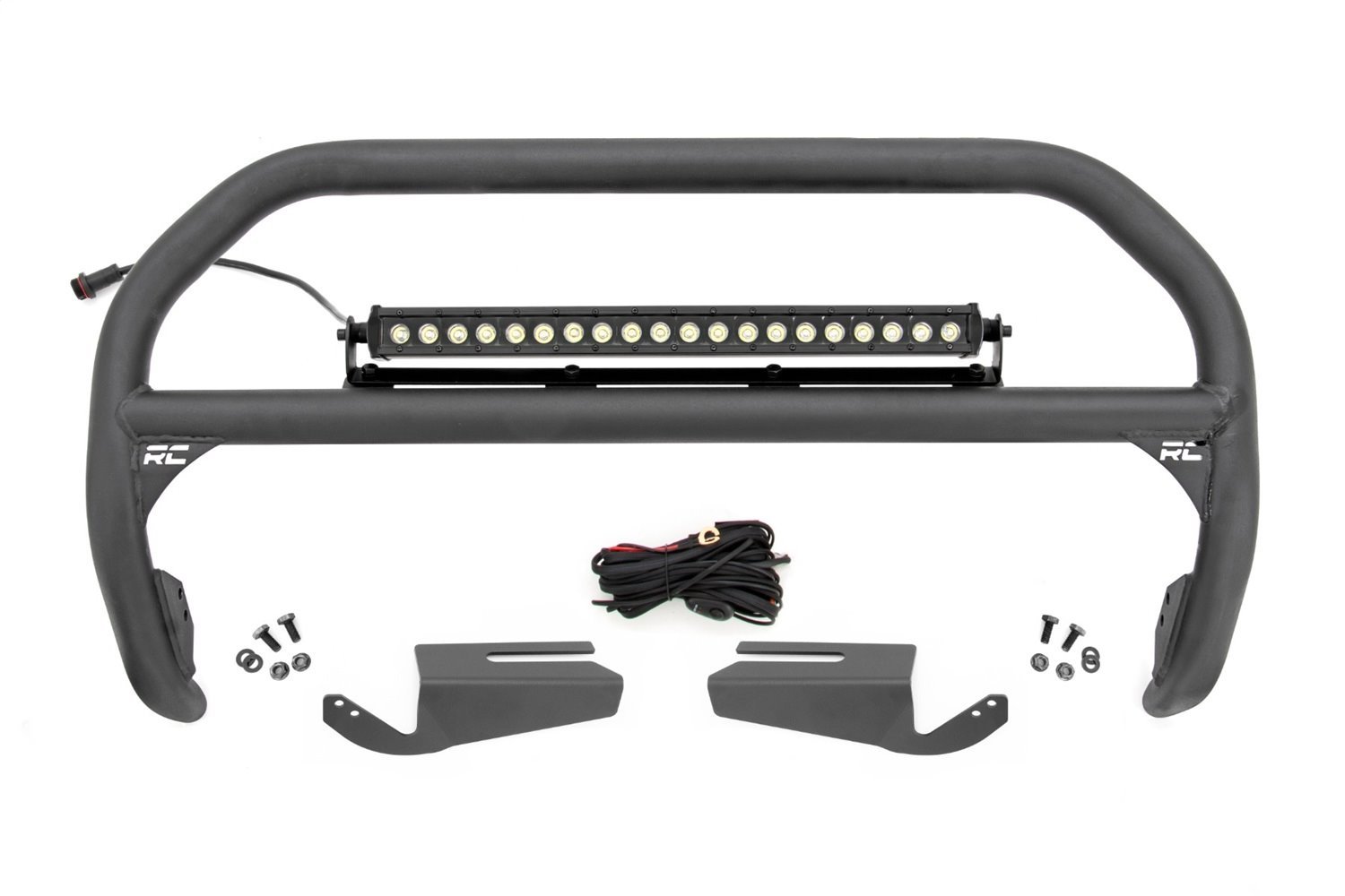 51101 Nudge Bar, 20 in. Black Single Row LED, OE Modular Steel, Fits Select Ford Bronco