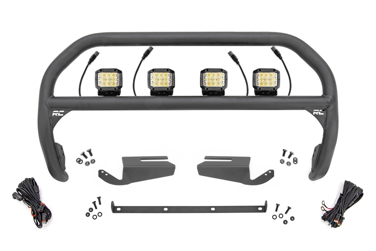 51105 Nudge Bar, 3 in. Wide Angle Led (x4), Oe Modular Steel, Fits Select Ford Bronco