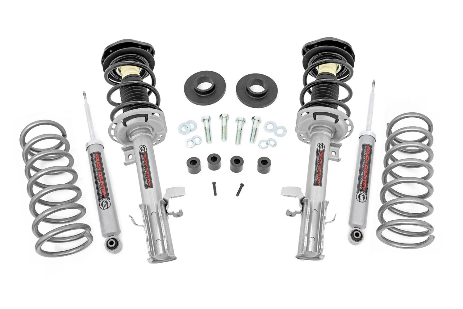 51364 Suspension Lift Kit w/Shocks; 2 in. Lift; Incl. N3 Loaded Struts; ABS Brackets; Coil Spring; Rear Trailing Arm Drop Spacer