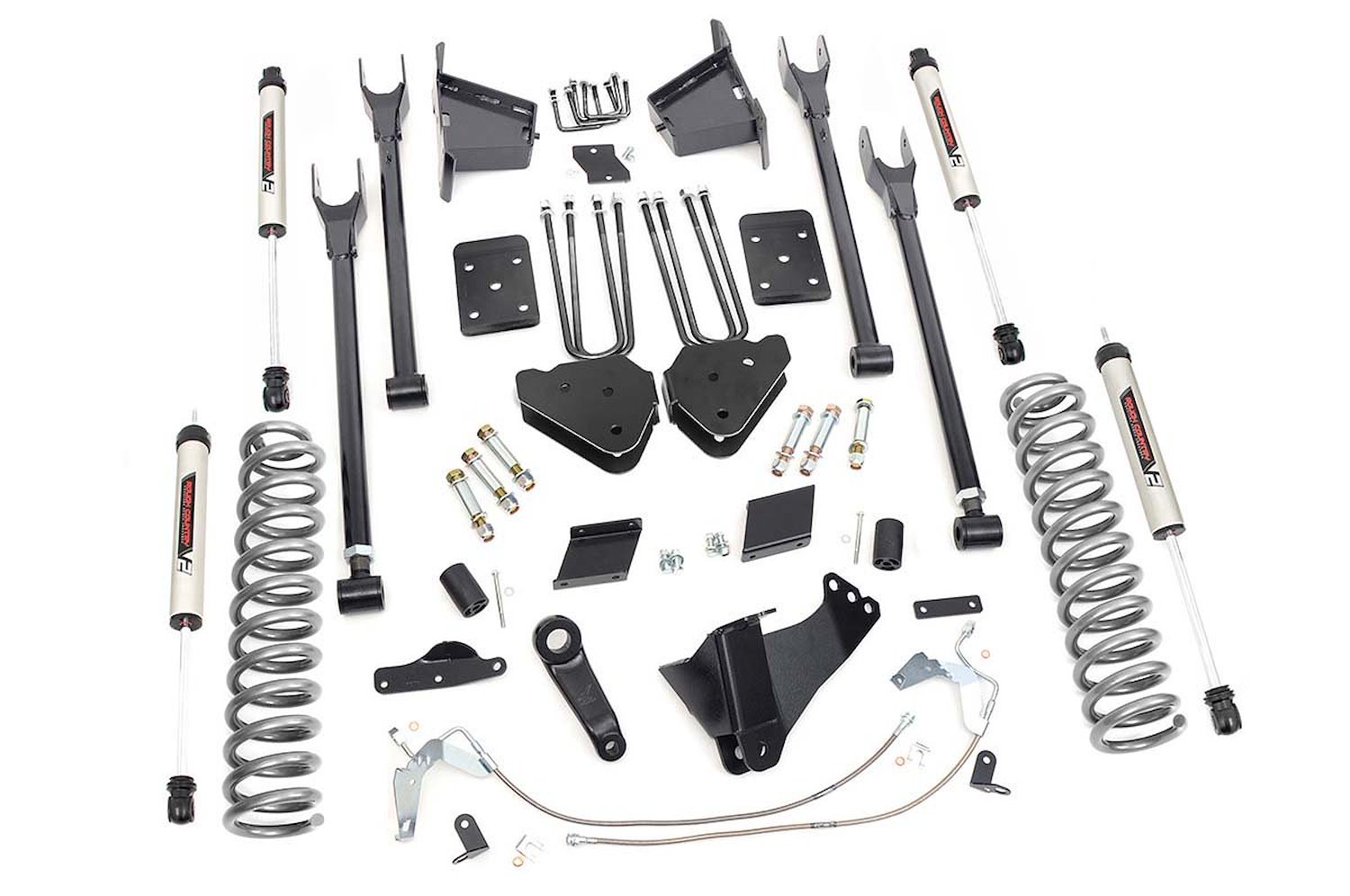 52770 6in Ford Suspension Lift Kit, 4-Link w/V2 Shocks (15-16 F-250 4WD)