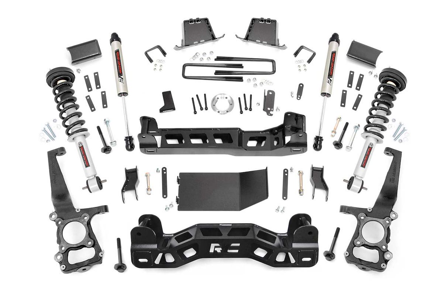 57571 6in Ford Suspension Lift Kit, Lifted Struts and V2 Shocks (2014 F-150 4WD)