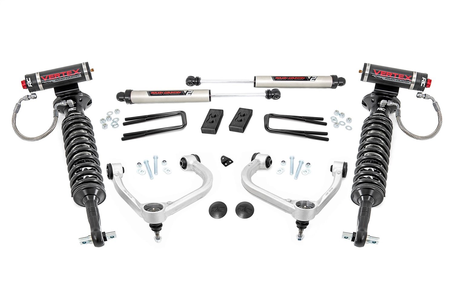 57757A 3in Ford Bolt-On Arm Lift Kit w/Vertex and V2 Shocks (2021 F-150 4WD)