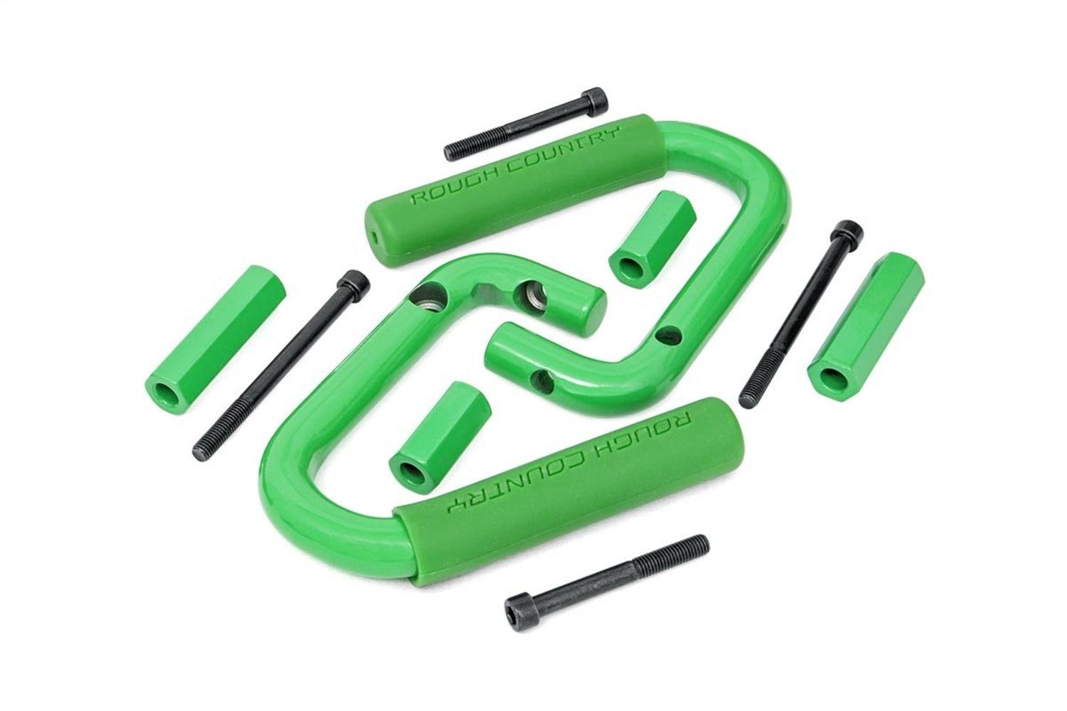 6501GREEN Jeep Front Solid Steel Grab Handles (07-18