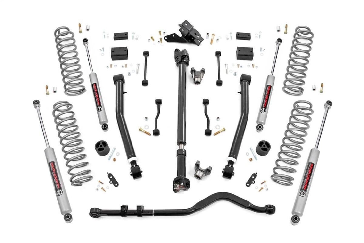 65531 Stage 2 Lift Kit w/Shocks; 3.5 in. Lift; Incl. Track Bar; Front Driveshaft; Lower Ctrl Arms w/Brackets; Swaybar Links; Coi