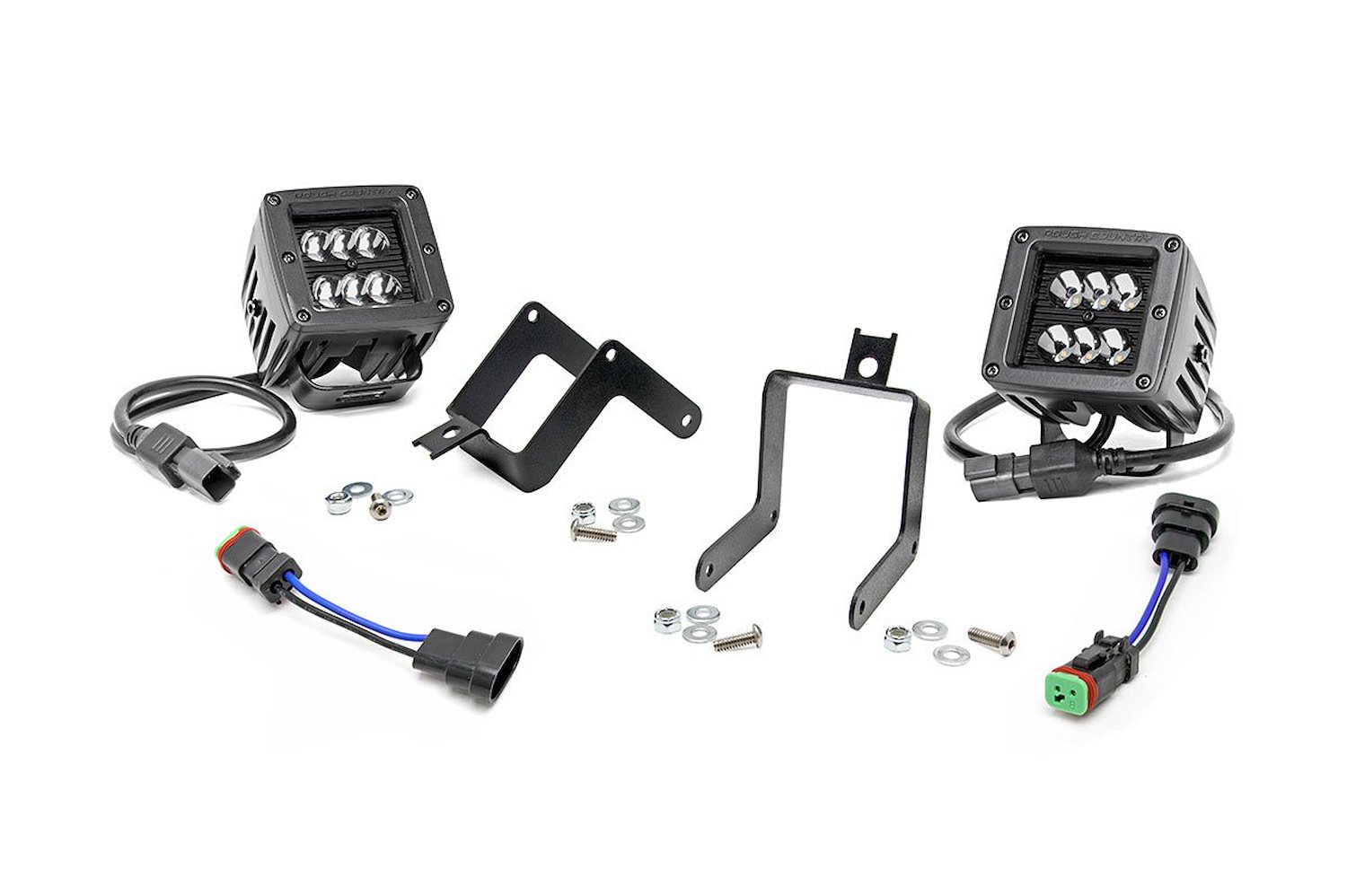70622 2-inch Black Series CREE LED Fog Light Kit (Ford Super Duty)
