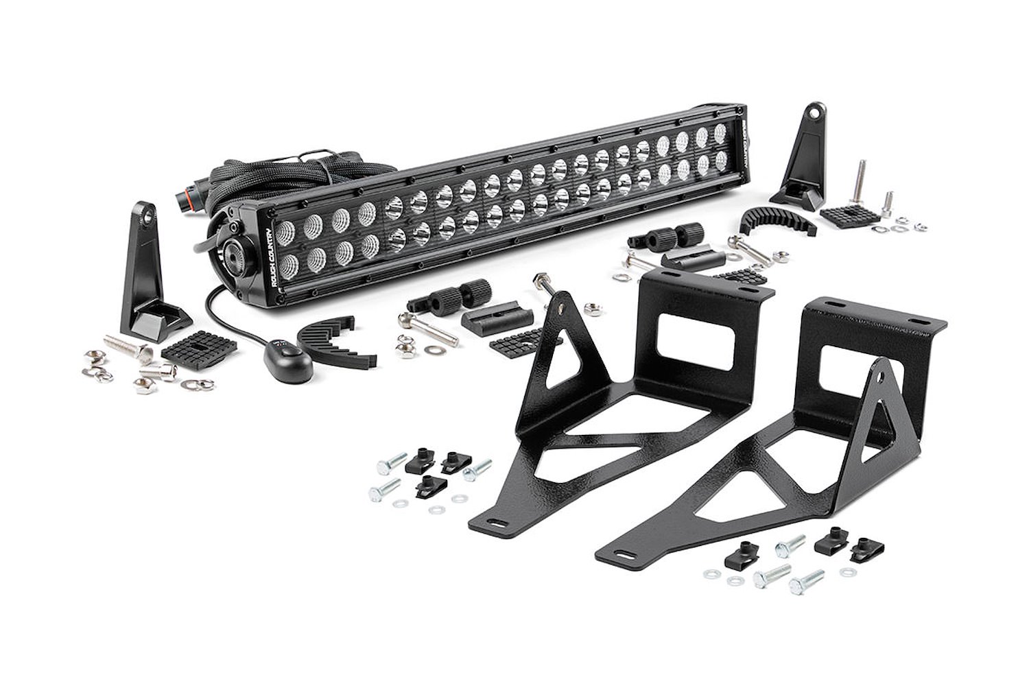 70665 20-inch Black Series Dual Row LED Light Bar w/ Hidden Bumper Mounts