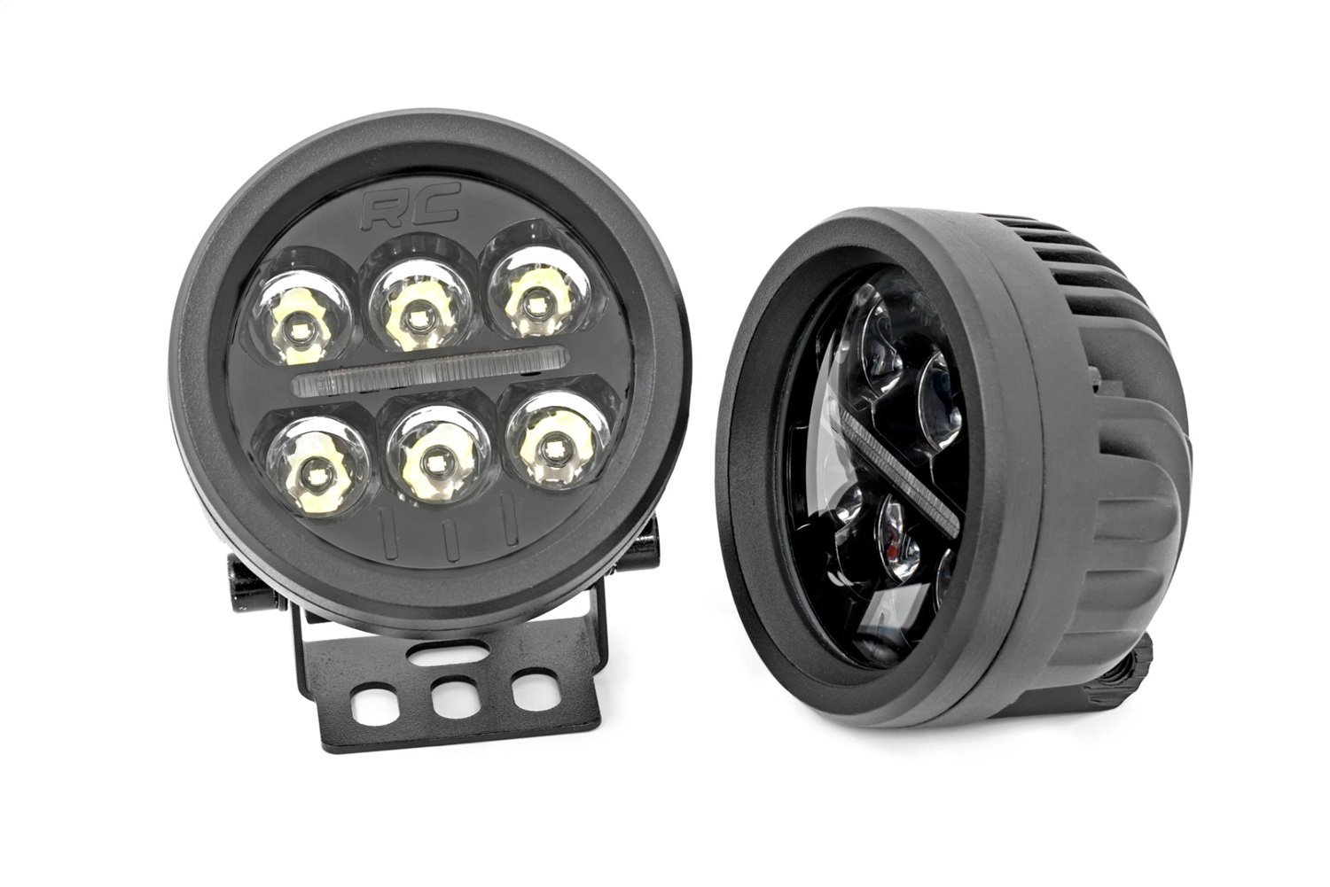 70900 Black-Series Round LED Light Pair, 3.5 in.,