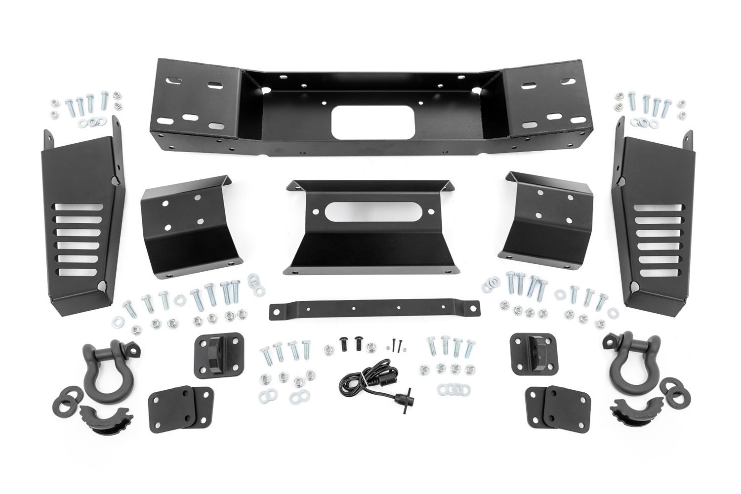 72003 Hidden Winch Mounting Plate; Incl. Wainch Tray; Fairlead Mount; Driver And Passenger Side Wings; [2] D-Ring Mounts; Winch