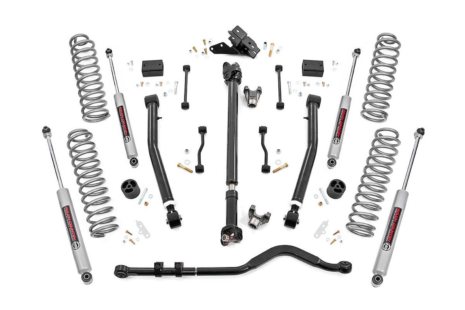 78230 3.5in Jeep Suspension Lift Kit Stage 2 Coils and Adj. Control Arms