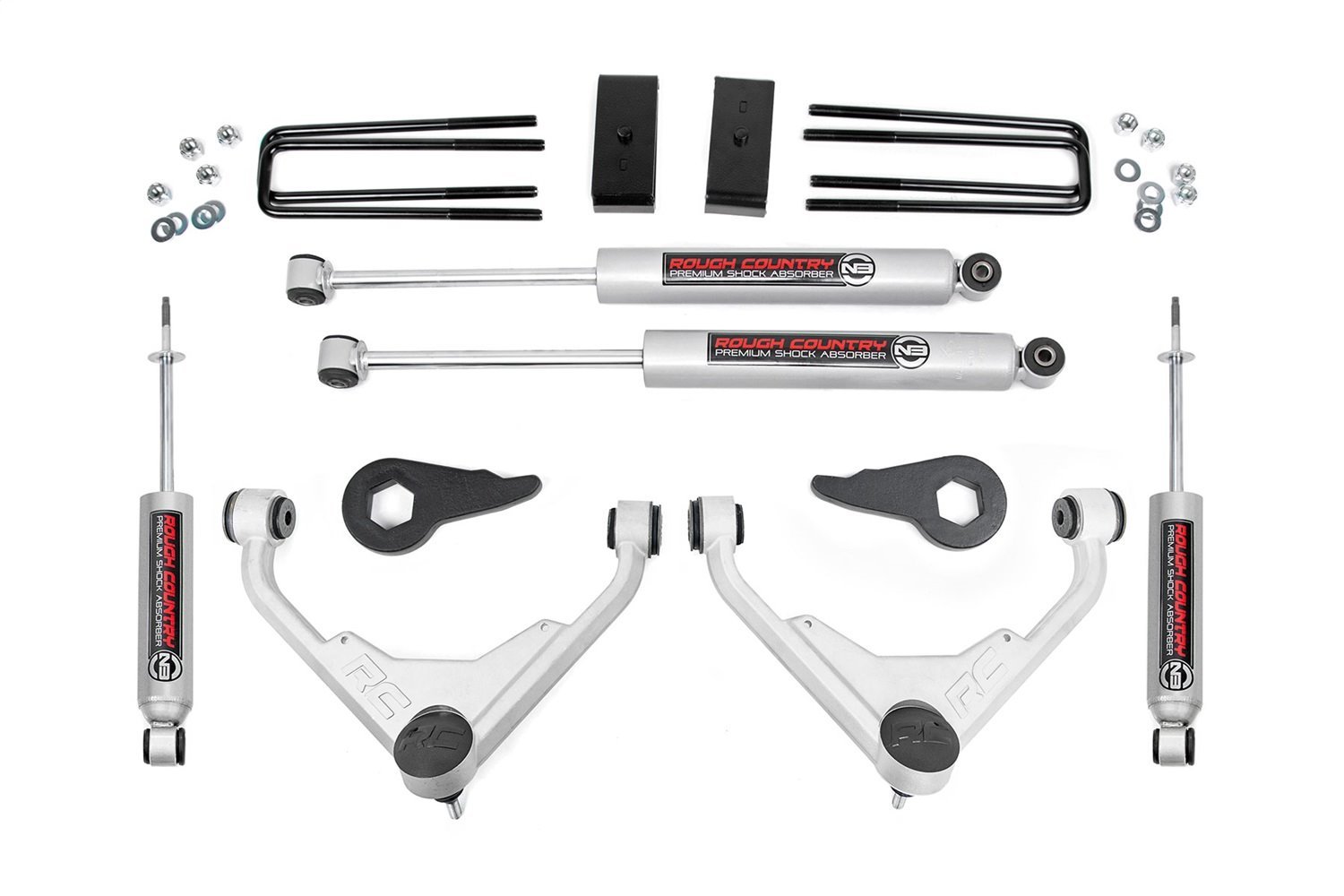8596N2 3-inch Bolt-On Suspension Lift Kit w/ Upper Control Arms