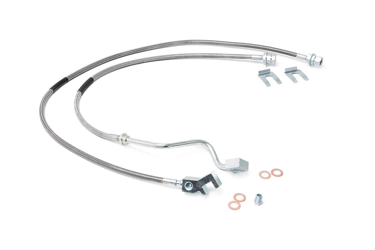 89705 Front Extended Stainless Steel Brake Lines for 4-8-inch Lifts
