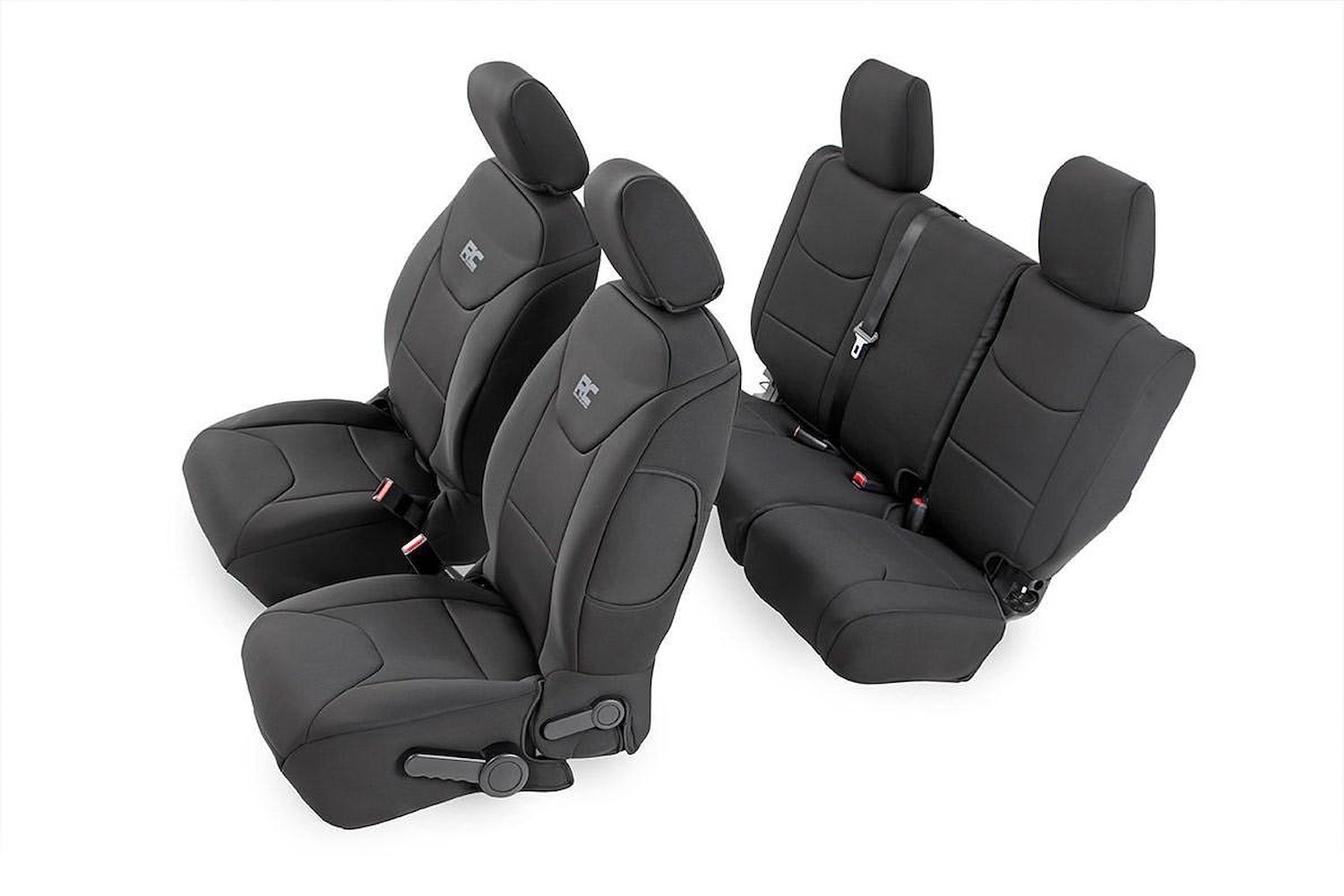91003 Black Neoprene Seat Cover Set (Front and Rear)