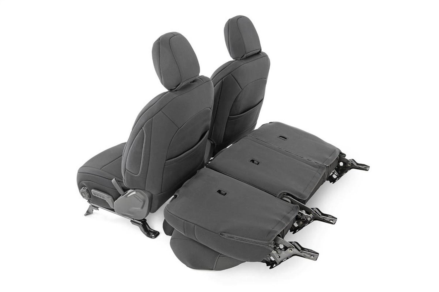 91010 Jeep Neoprene Seat Cover Set, Black (18-20