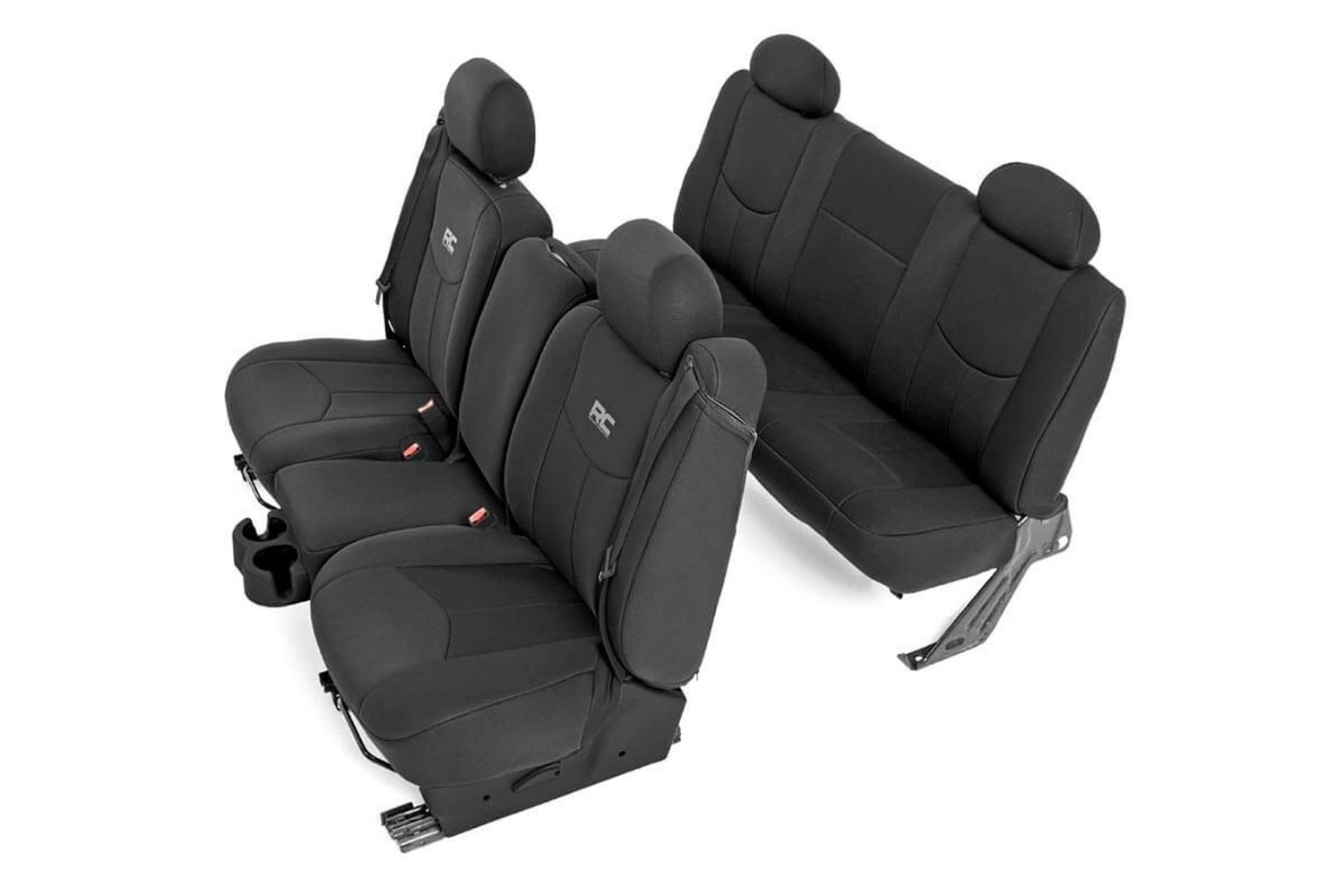 91019 GM Neoprene Front and Rear Seat Cover Combo, Black (99-06 Chevy 1500)
