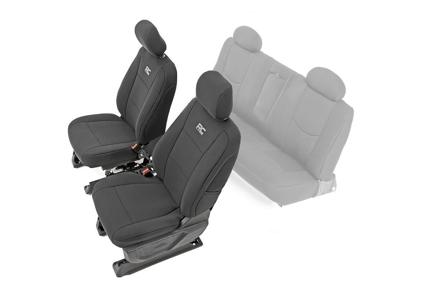 91024 Chevy Neoprene Front Seat Covers, Black (14-18