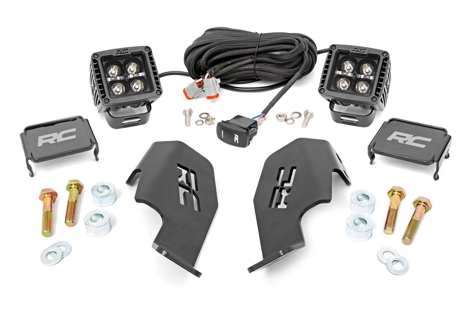 92033 Honda Dual LED Cube Kit (19-20 Talon; Black Series w/ Amber DRL)