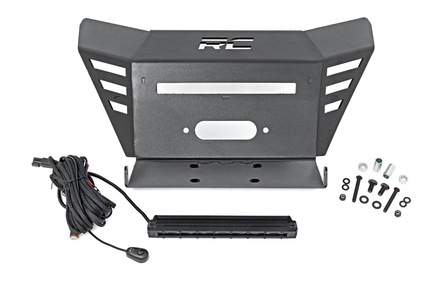 92078 Winch Mounting Plate; 10 in.; Black Slimline; Winch Mount Only; Fits  RC Winch PN[RS4500S];