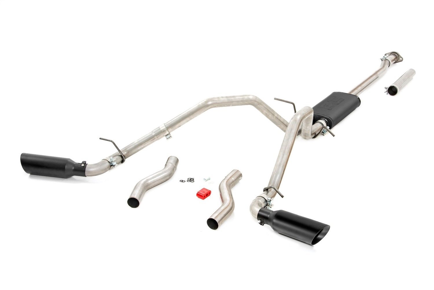 96013 Dual Cat-Back Exhaust System w/ Black Tips