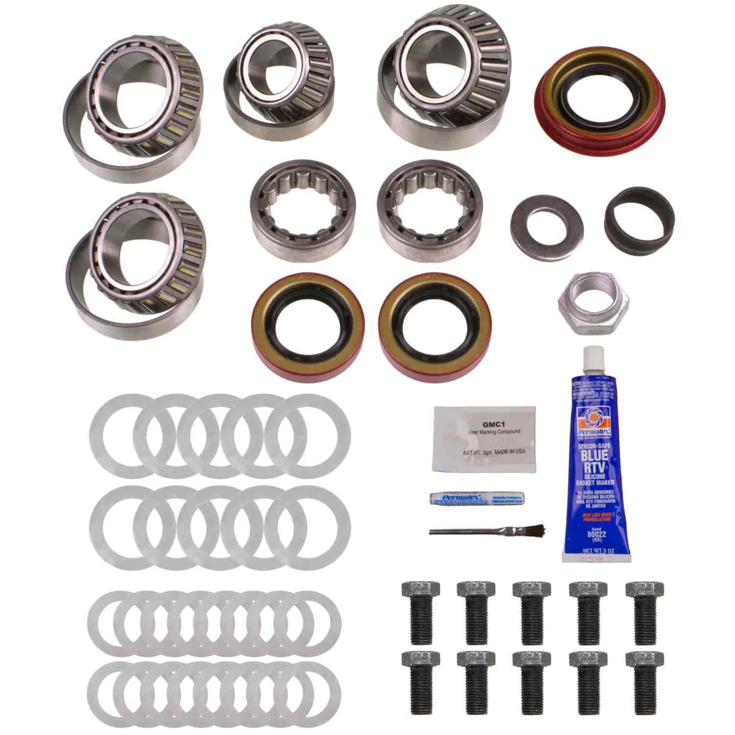 Excel; Mega Ring And Pinion Install Kit; GM 7.5in.; Early; Incl. AxleSeals/AxleBrngs/CvrGskt/Bolts/W