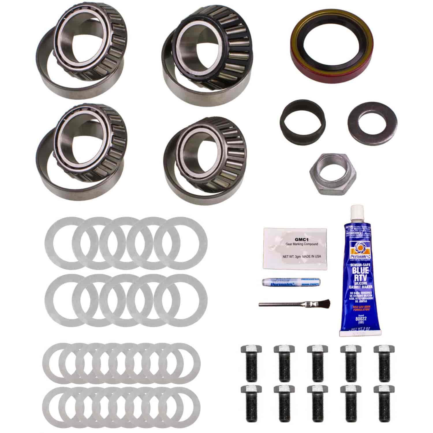 Excel; Full Ring And Pinion Install Kit; Fits GM B/P; Incl. Cvr Gskt/Bolts/Washers/Crush Sleeve/Mrk