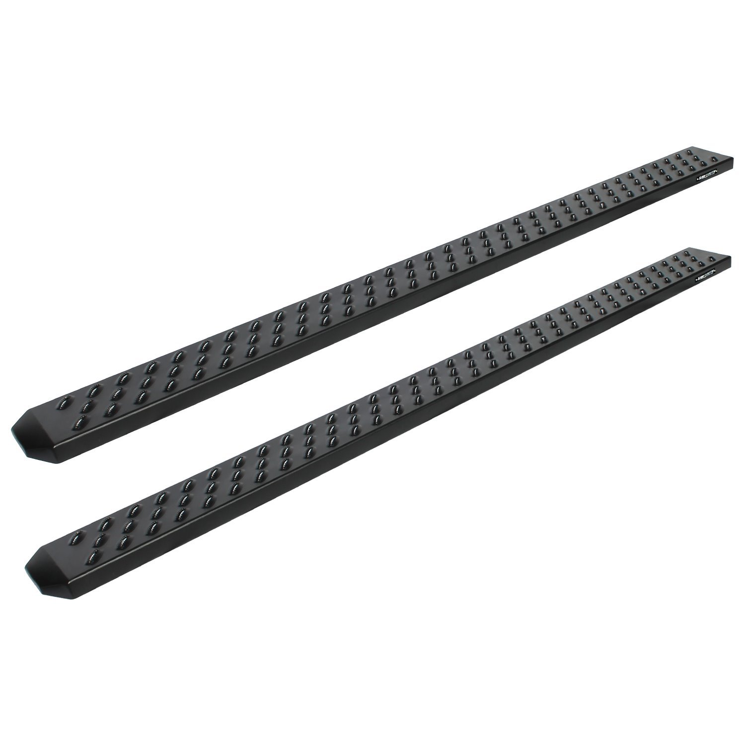 2102-0501BT 6.5 in Sawtooth Slide Track Running Boards, Black Aluminum, Fits Select Dodge Ram 1500 New Body Style