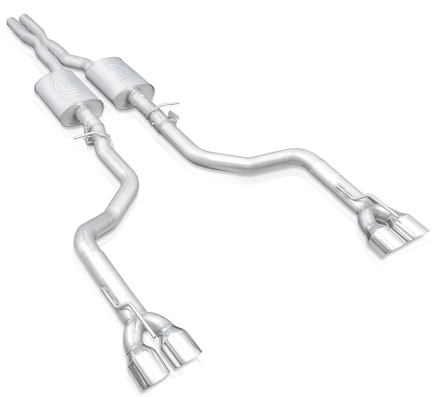 Legend Series Cat-Back Exhaust System with X-Pipe Dodge Challenger 6.2L, 6.4L Hemi - Polished Tips - Growl/Rumble Sound