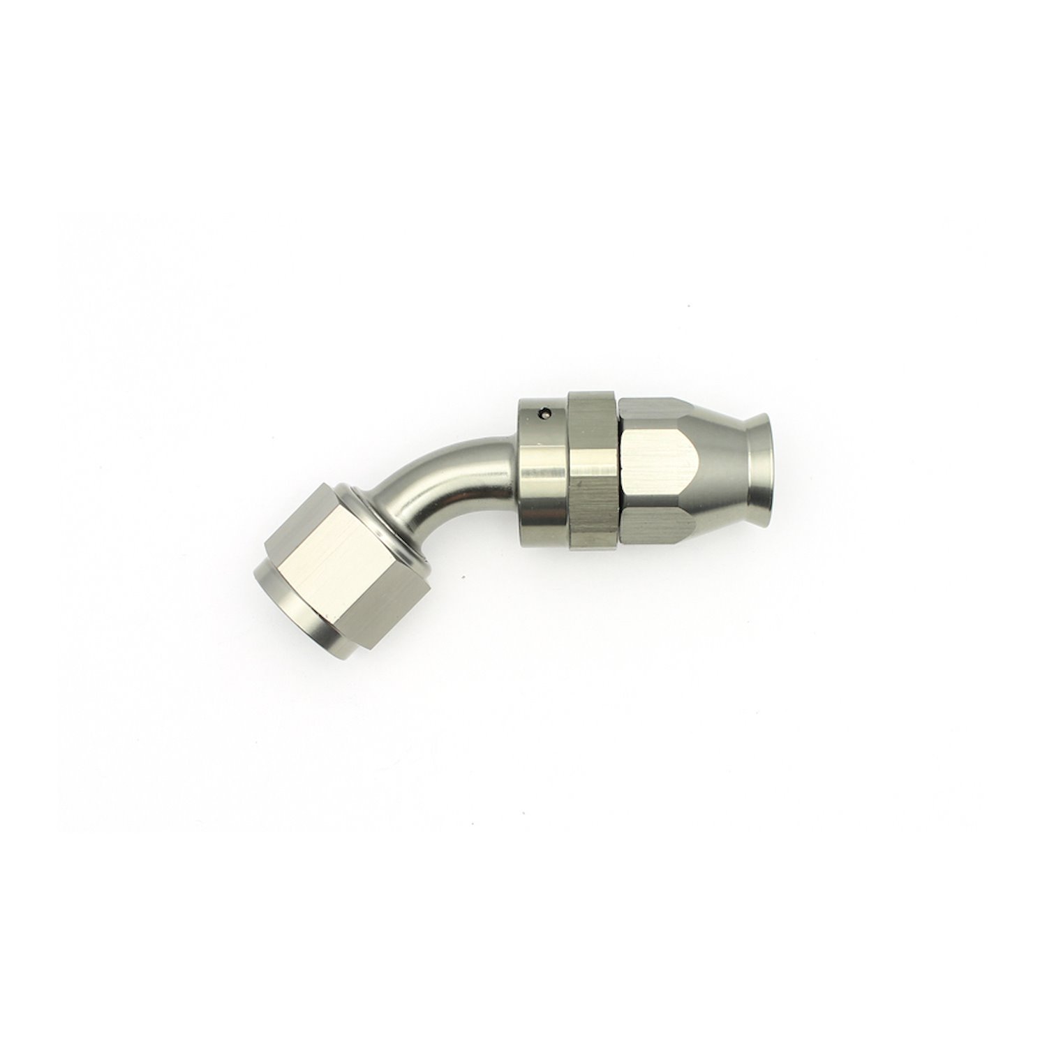6020855 8AN Female Swivel 45-Degree Hose End PTFE (Incl 1 Olive Insert) Anodized DW Titanium