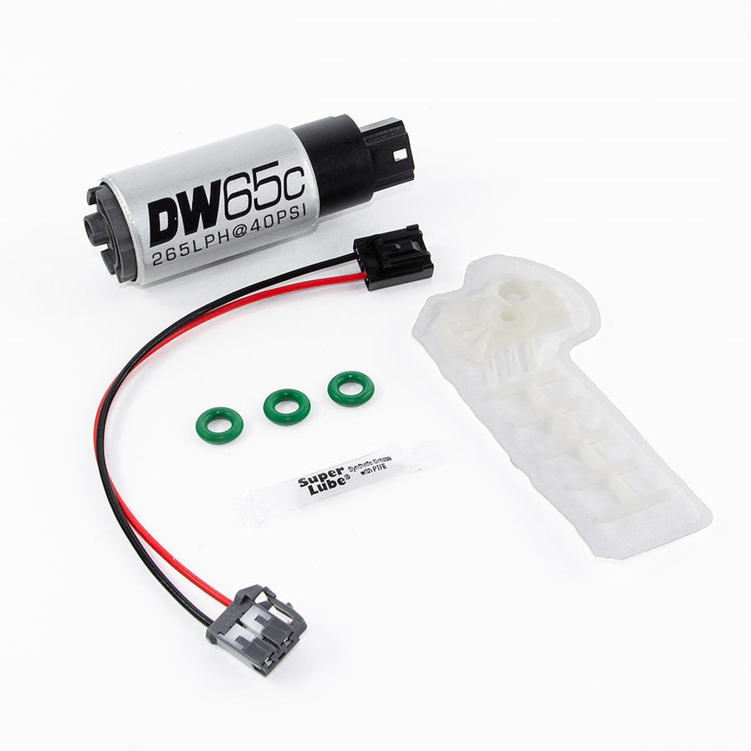 96511010 DW65C Series 265lph Compact Fuel Pump (in-tank) without mounting clips with Install Kit