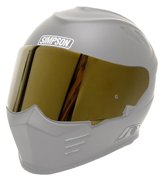 Replacement Helmet Shield for Simpson Ghost Bandit, Speed Bandit Helmets [Gold Mirror]