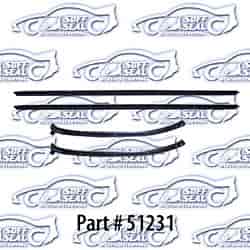 Window weatherstrip, original style with round bead, outers 69 Chevrolet Chevelle 2 Door Hardtop