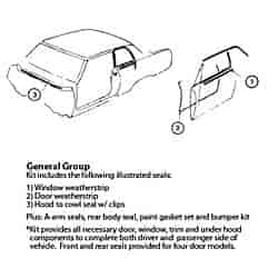 Weatherstrip Kit "71-72 Chevrolet El Camino