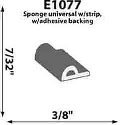 Self-adhesive Extrusion Height: 7/32"
