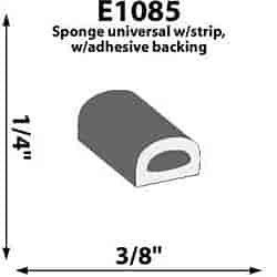 Self-adhesive Extrusion Height: 1/4"