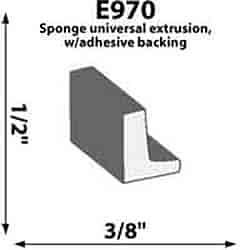 Self-adhesive Extrusion Height: 1/2"