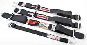 Latch & Link System 5-Point Individual Harness 62" Lap Belt Pull-Up Lap Belt Adjusters