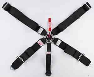 Lever Camlock 5-Point Individual Harness 62" Lap Belt Pull-Up Lap Belt Adjusters