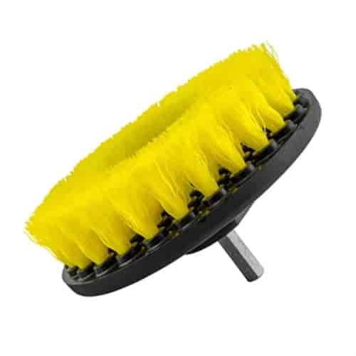 Carpet Brush with Drill Attachment Medium Duty Yellow