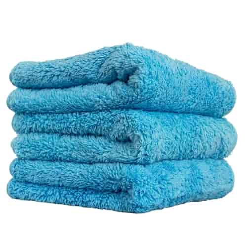Shaggy Fur-Ball Microfiber Towels Blue 3 Pack